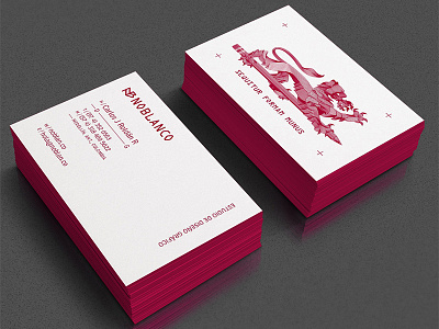 Business Cards 2017 business cards letterpress noblanco red white