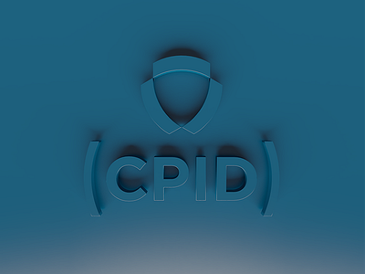 CPID 3d blue letters logo shadow shield