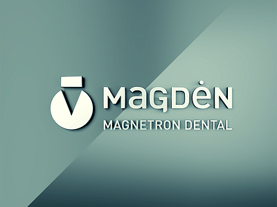 Magdėn 3d aqua letters logo shadow symbol