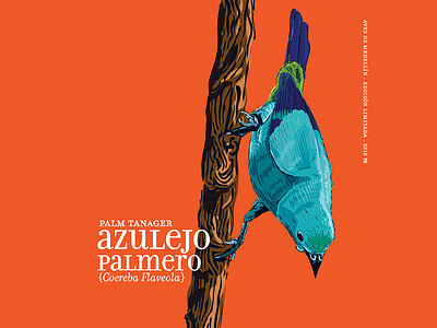 Calendar 2018 01 bird blue calendar2018 illustration noblanco orange vectors