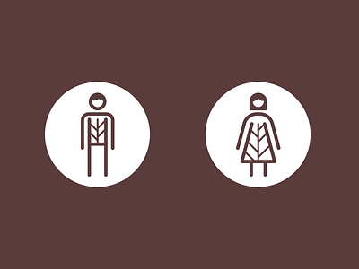 Bathroom Icons chocolate icons line man woman