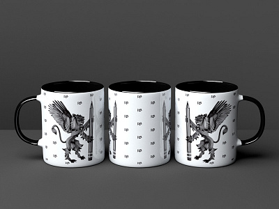 Mug NB 3d black mug render white