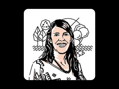 Rosana Arizmendi black columnist halftone illustration lines pink portrait simple veep