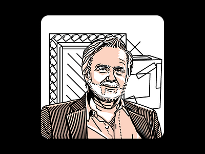 Alfonso Arias black columnist halftone illustration lines pink portrait simple veep