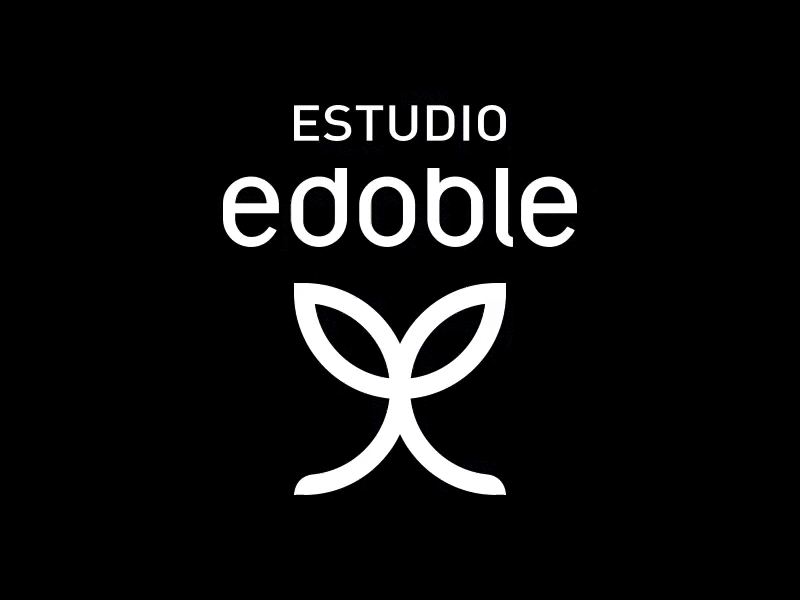 Estudio Edoble black brand letters logo studio