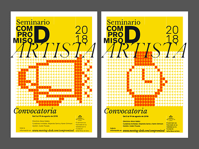 Compromiso.D Posters call orange poster submission yellow