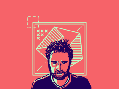 Jorge Restrepo blue colombian designer friend illustration pink portrait vector