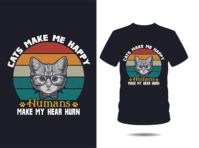Cat T-shirt design cat t shirt design illustration nice simple typography vectorj