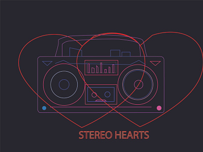 stereo hearts graphic design i logo