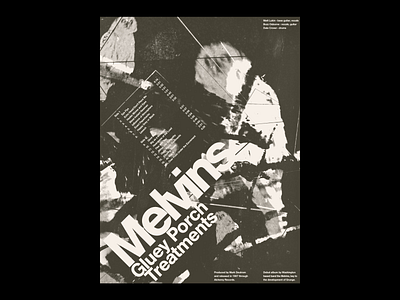Melvins - Gluey Porch Treatments - Poster band poster graphic design melvins poster print design swiss design swiss poster swiss style