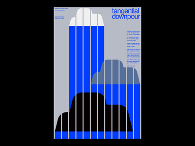 Tangential Downpour clouds illustration minimal illustration modernism poster rain swiss design swiss poster swiss style vector