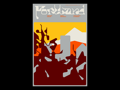 Experimental Portland Poster experimental type geometric art international style landscape portland swiss design swiss poster type type design