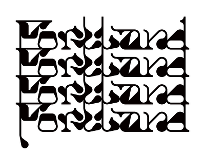 Portland Type experiment experimental type experimental typography logo logo design logotype logotype design modernism oregon portland trademark type type design