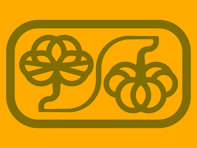 A Pumpkin and His Leaf autumn badge fall icon illustration leaf logo logo design pictogram pumpkin symbol trademark vector