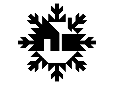 Snowflake and Cabin building cabin house icon illustration logo logo design snowflake symbol trademark vector