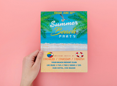 Summer Beach Party Flyer event event flyer flyer poster