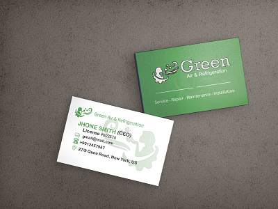 Green Tamplete Business Card Design