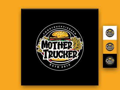 Food Trucker Logo branding design food logo deisgn food menu graphic design illustration logo logo deisgner logo designer maker vector