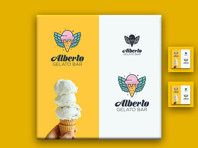 Ice cream logo branding cold design food logo graphic design ice ice cream logo illustration logo logo design spacegraphique sweet logo vector
