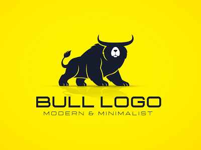 Modern, Minimalist, Bull Logo Design