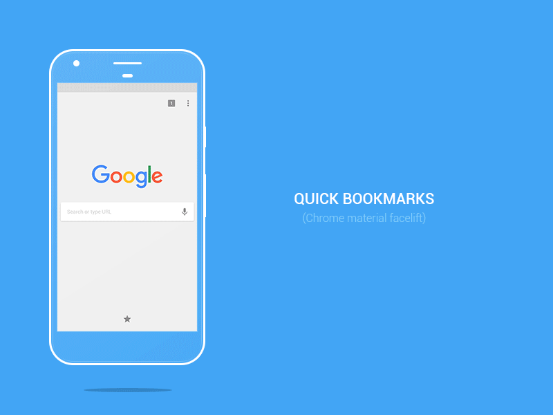 Quick bookmarks application bookmarks chrome google material design mobile