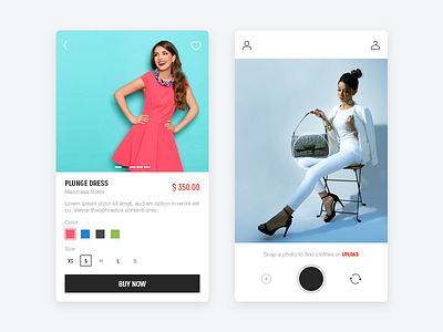 Clothes Camera application buy camera clothes fashion picture shop shopping simple store ui
