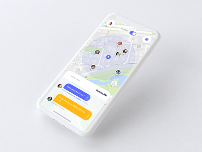 Local Chat app chat design ios iphonex location map messages social ui ux