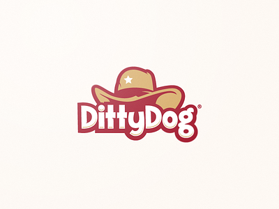 Ditty Dog design dog food fun hat hotdog illustraion logo playful star texas