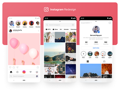 Instagram Redesign by R. Batinic on Dribbble