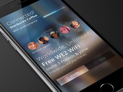 We2 social wi-fi mobile app app app design friendly issi dvir mobile social ux