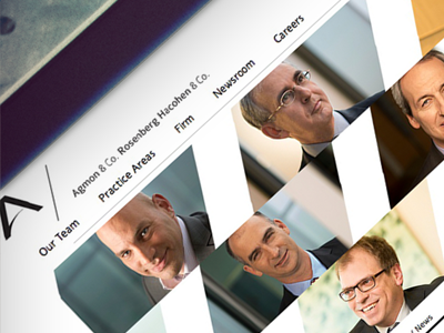 Website Agmon & Co. Rosenberg Hacohen & Co. corporate law firm dynamic logo branding website design