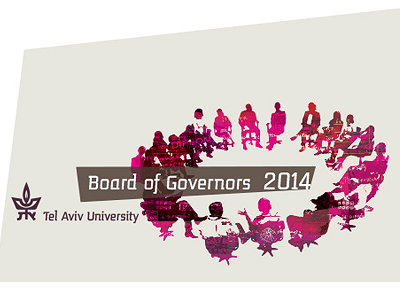TAU Board of Governors 2014 event branding event logo issi dvir print recycled paper