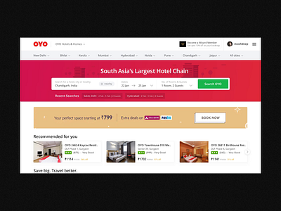 Web Homepage accomodation asia banner booking deals explore homepage homes hotel landing page recommendation search testimonials travel