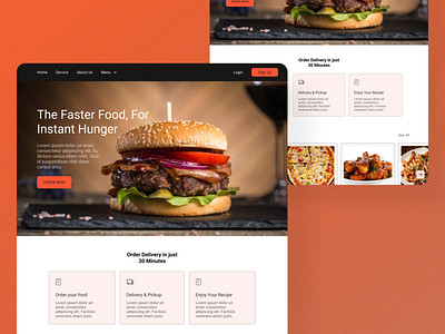 Landing Page design typography ui ux