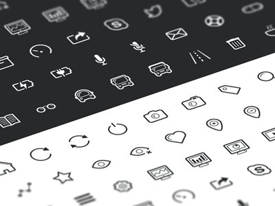 Outline Icon Set battery car cars dashboard eye heart icon loupe mac mail menu mic outline outlines photo pin road set settings share skype star tag