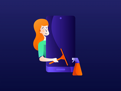 Avast Cleanup - First Run animations after effects animation app avast cleaner cleanup design illustration lottie ui