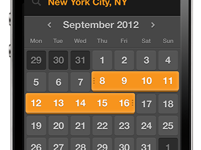 Calendar App calendar ios iphone pick ui
