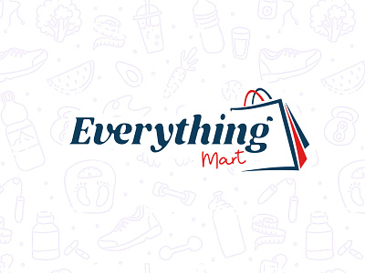 One Stop Shopping Chain Logo - EverythingMart branding logo typography