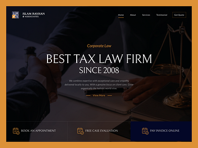 Tax Law Firm Website Header Design