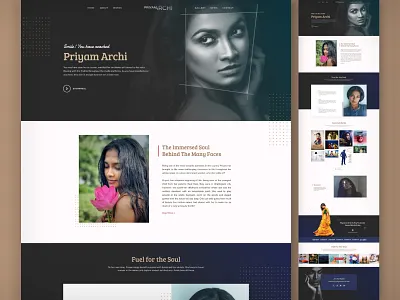 Striking & Elegant: A Portfolio Site for the Media Professionals actress artist branding design figma illustration landing page portfolio rahatulbd ui ux web design wordpress