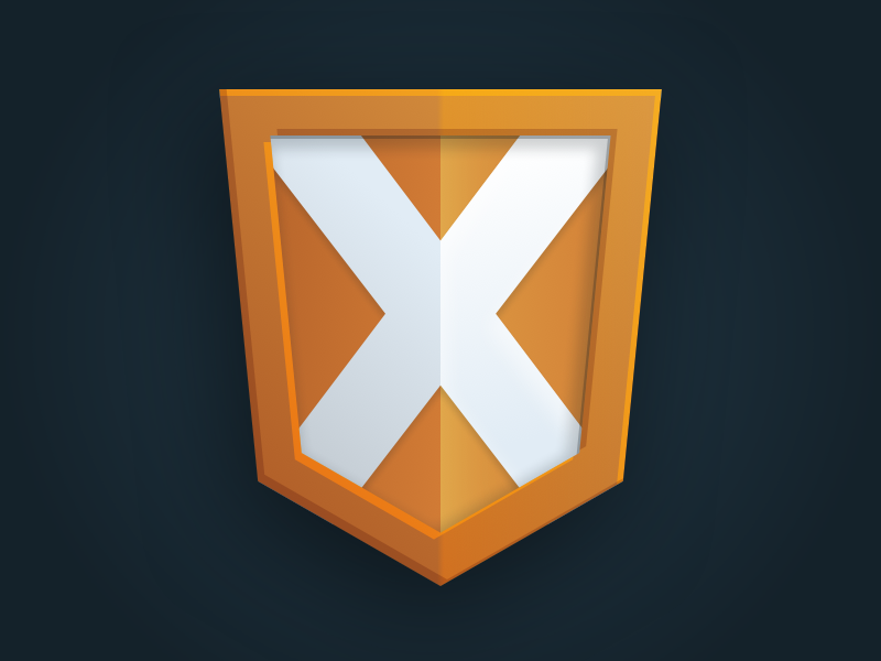 Ultimate X Logo Detail shield ux html team logo agile identity logo