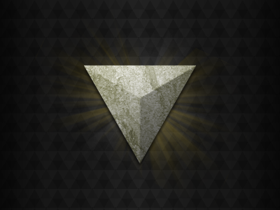 Golden Relic fantasy golden relic icon logo stone triangle videogame