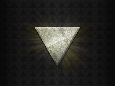 Golden Relic Alt fantasy golden relic icon logo stone triangle videogame