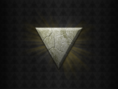 Golden Relic Alt 2 fantasy golden relic icon logo stone triangle videogame