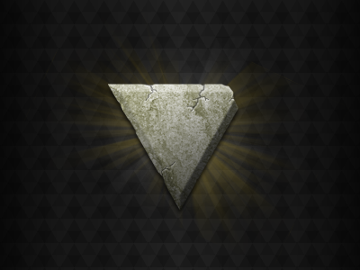 Golden Relic Alt 3 fantasy golden relic icon logo stone triangle videogame