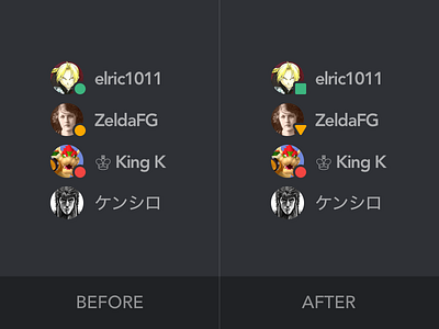 Accessible Discord Status Indicators