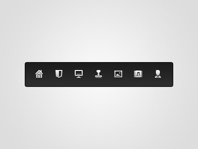 Personal Nav Icons bio graphics home icon icons identity interfaces media navigation websites