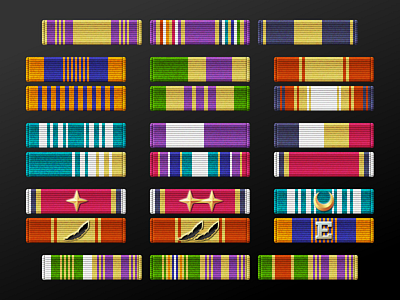 Fictional Military Ribbons awards fabric honors military nationstates pins ribbons