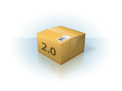 Package box cardboard icon illustration reflection shipping tape