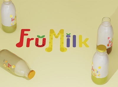 Frumilk 3d 3d product branding logo design merchandising photoshop product design